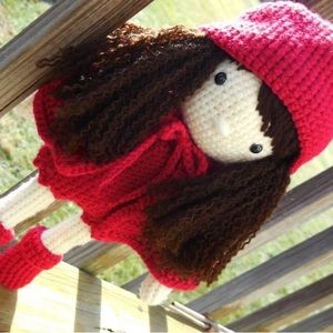 NEW Amigurumi Crochet Handmade 14” Ms. Red Riding Hood